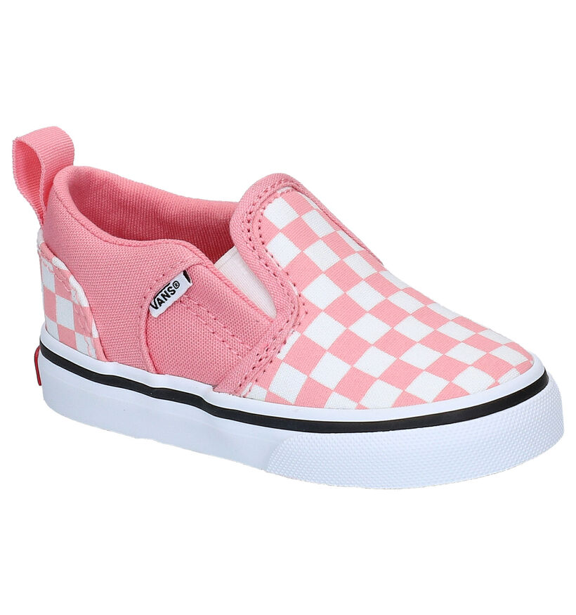 Vans Asher Baskets slip-on en Rose en textile (290256)