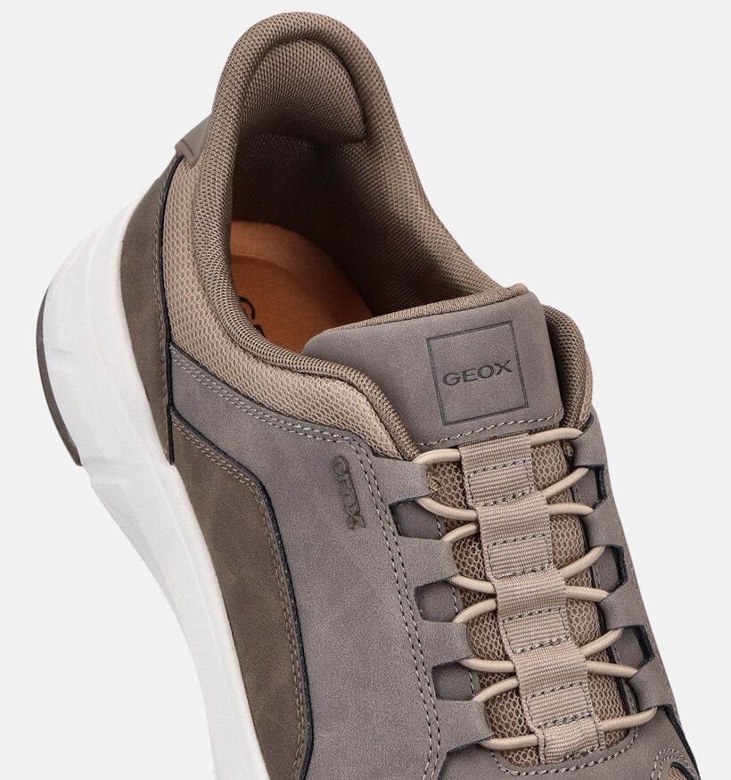 Geox Grijze/Bruine Slip-on Sneakers voor heren (382002) - geschikt voor steunzolen
