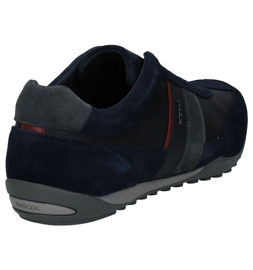 Geox Wells Chaussures sans lacets en Noir en daim (300882)