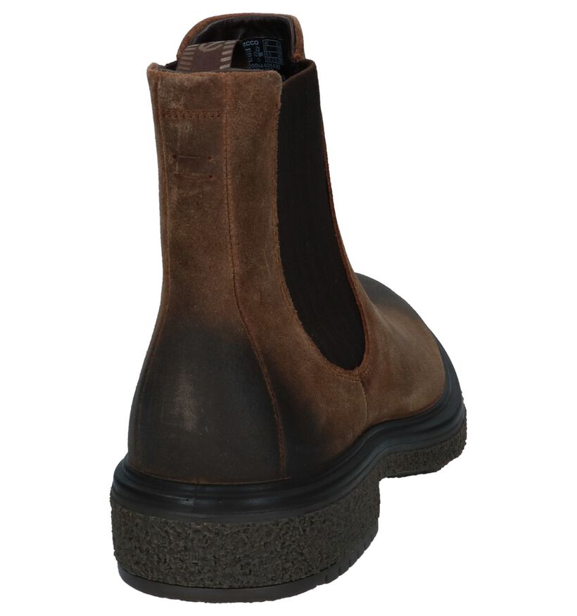 ECCO Crepetray Hybrid Donker Bruine Chelsea Boots in leer (235904)