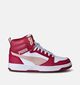 Puma Rebound v6 mid Baskets en Rose pour filles (350369) - pour semelles orthopédiques