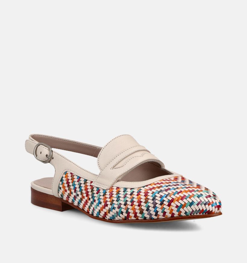 Softwaves Ballerines Slingback en Beige/Multi pour femmes (373388) - pour semelles orthop&eacute;diques