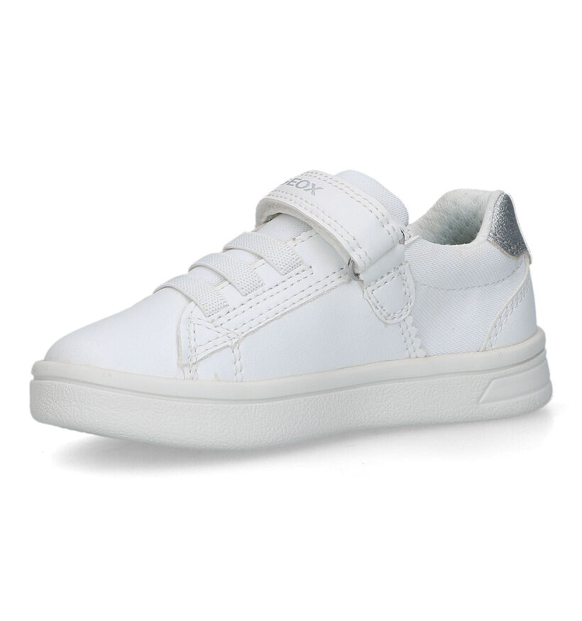 Geox Djrock Baskets en Blanc pour filles (330114) - pour semelles orthopédiques