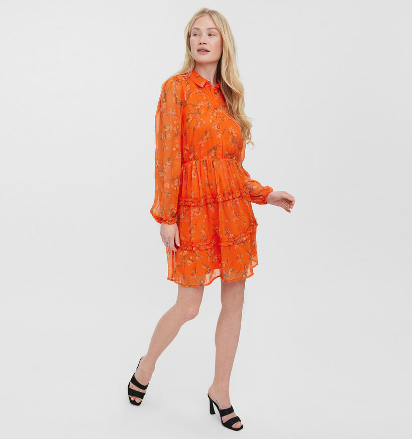 Vero Moda Kaya Robe en Orange (312036)