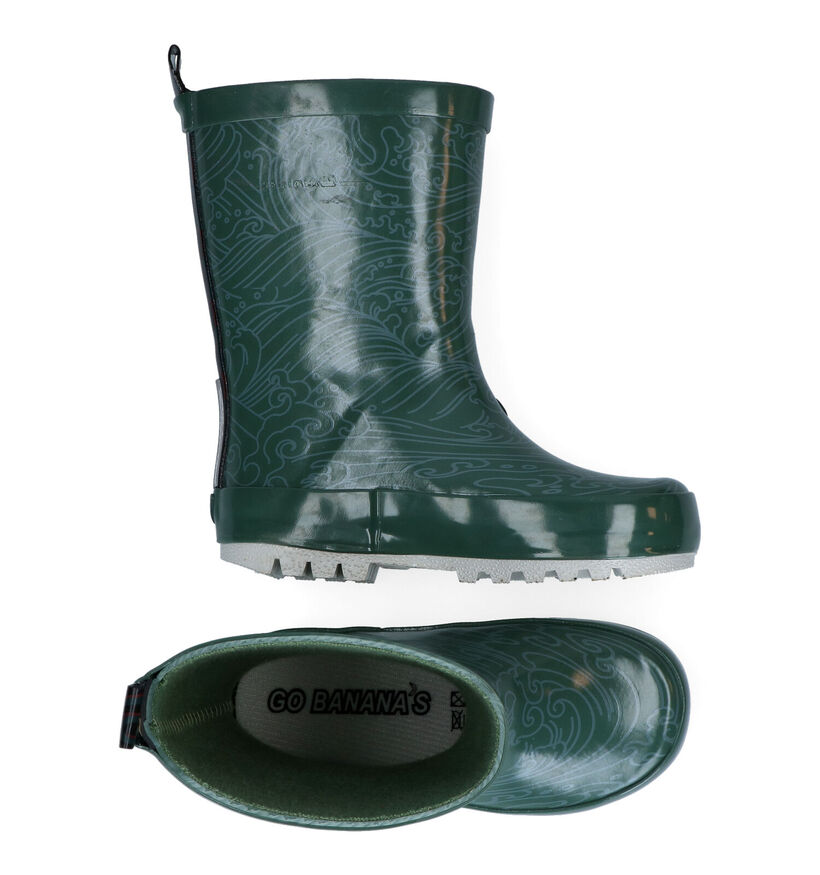 Go Banana's Fishbone Bottes de pluie en Vert pour garçons (315335)