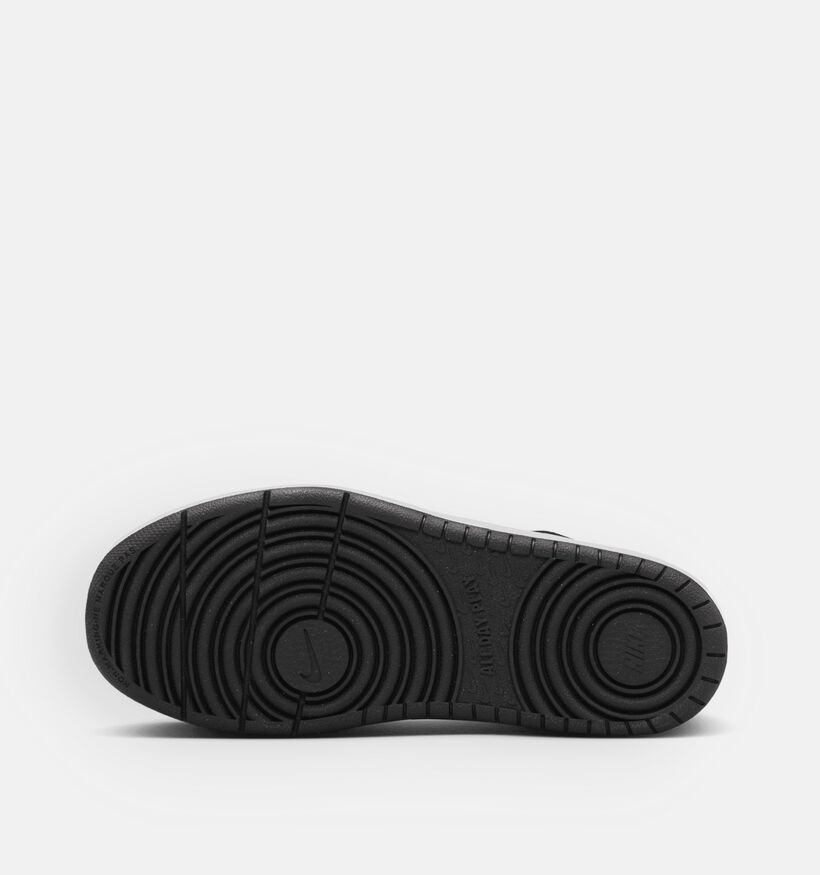 Nike Court Borough Low Baskets en Noir/Blanc pour filles, gar&ccedil;ons (381048)