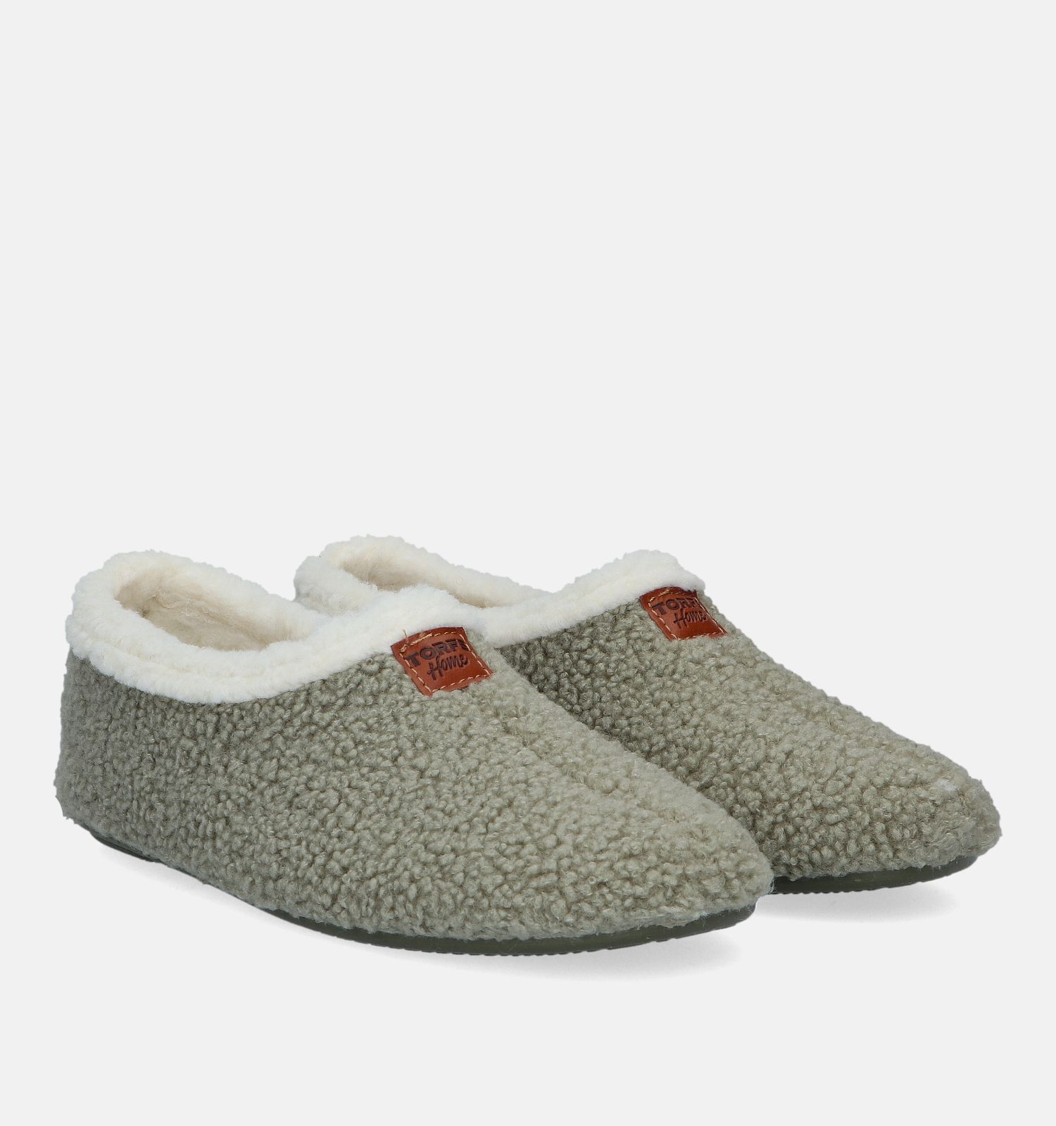 Torfs Home Kaki Teddy Pantoffels Dames Pantoffels Online op