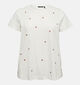 Vero Moda Curve Sola Mette Peach Witte T-shirt voor dames (369328)