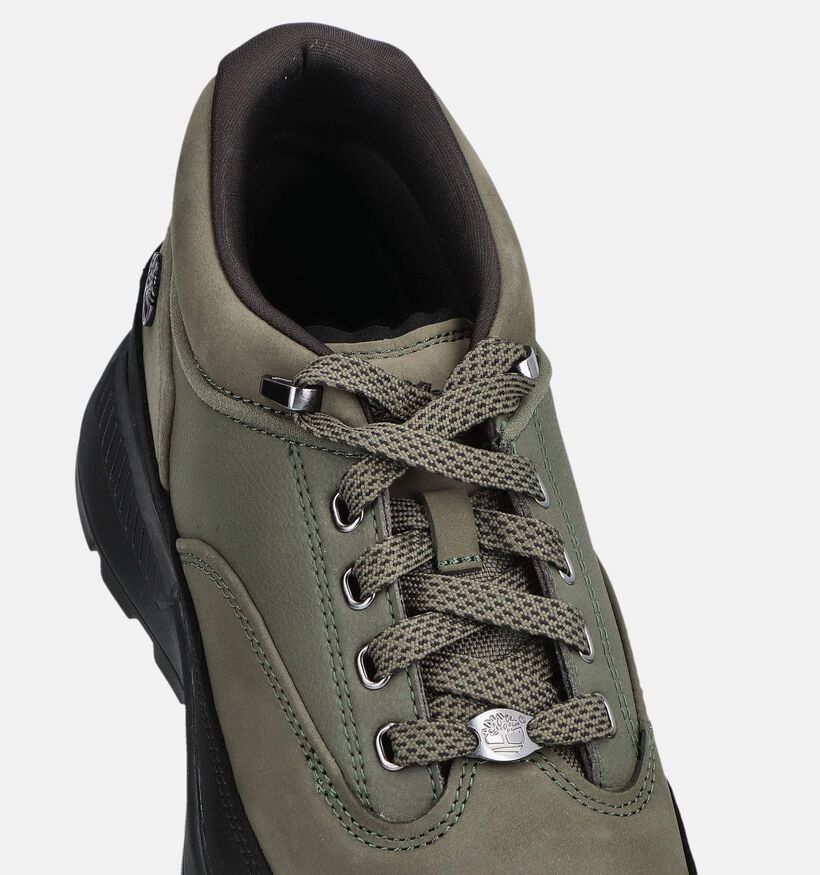 Timberland Euro Grid Baskets Mid en Vert/Noir pour hommes (378145) - pour semelles orthop&eacute;diques