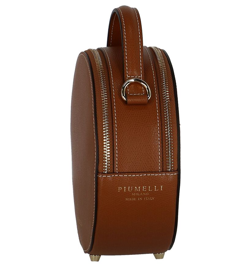 Cognac Handtas Piumelli Tamburello in leer (261027)