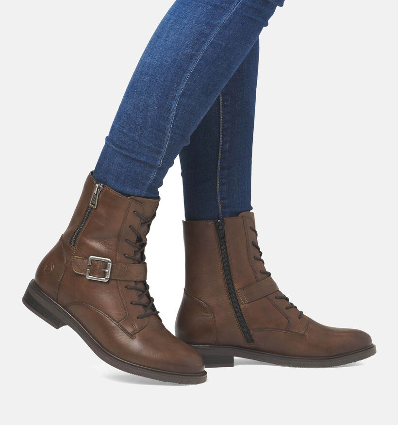 Remonte Bottines à lacets en Cognac pour femmes (347230)