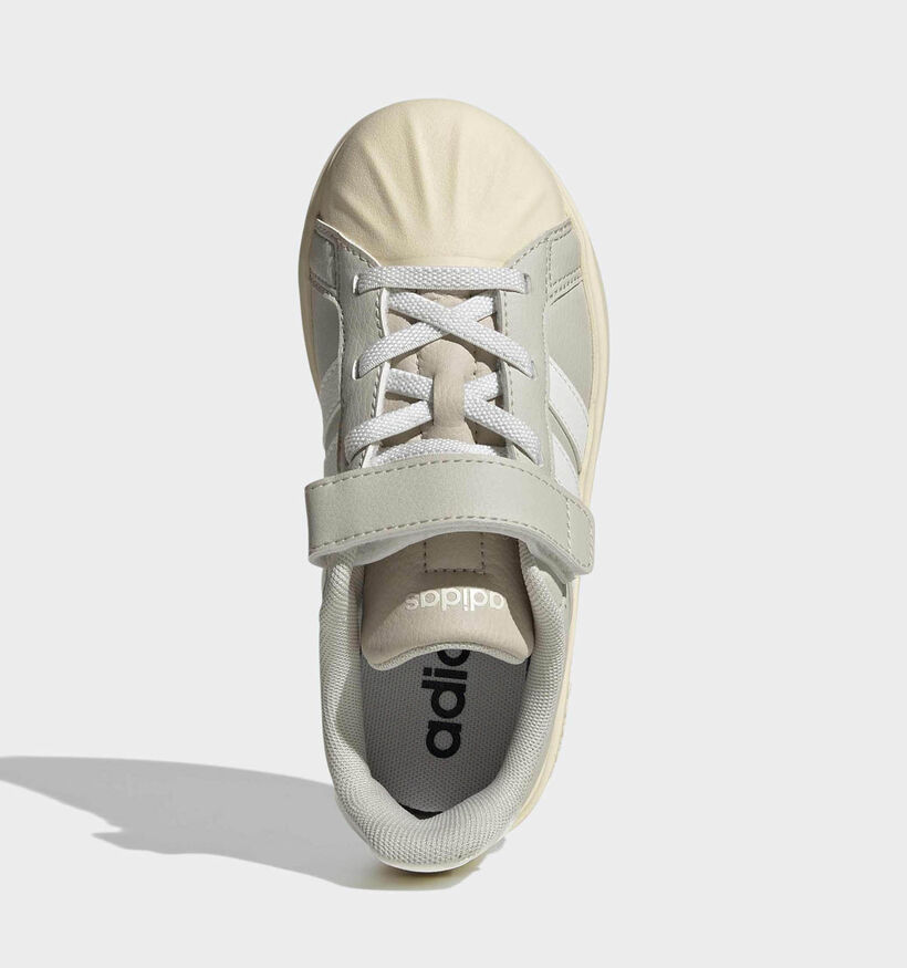 adidas Streettalk Baskets basses en Gris pour filles, gar&ccedil;ons (366753) - pour semelles orthop&eacute;diques