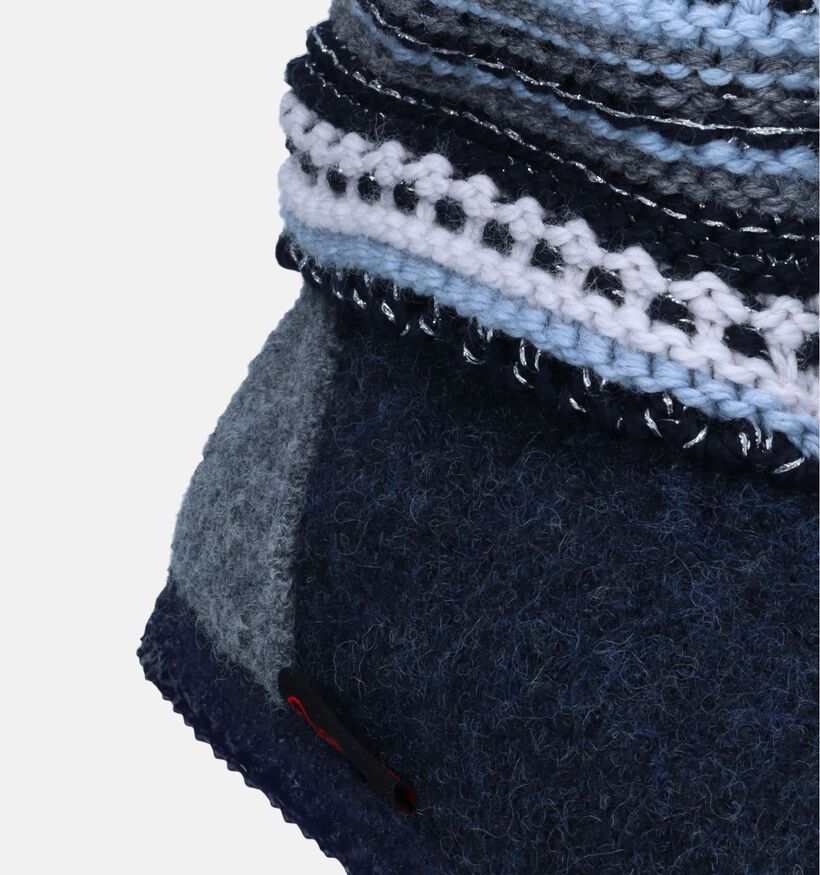 Giesswein Kiel Blauwe Hoge pantoffels voor dames (349152)