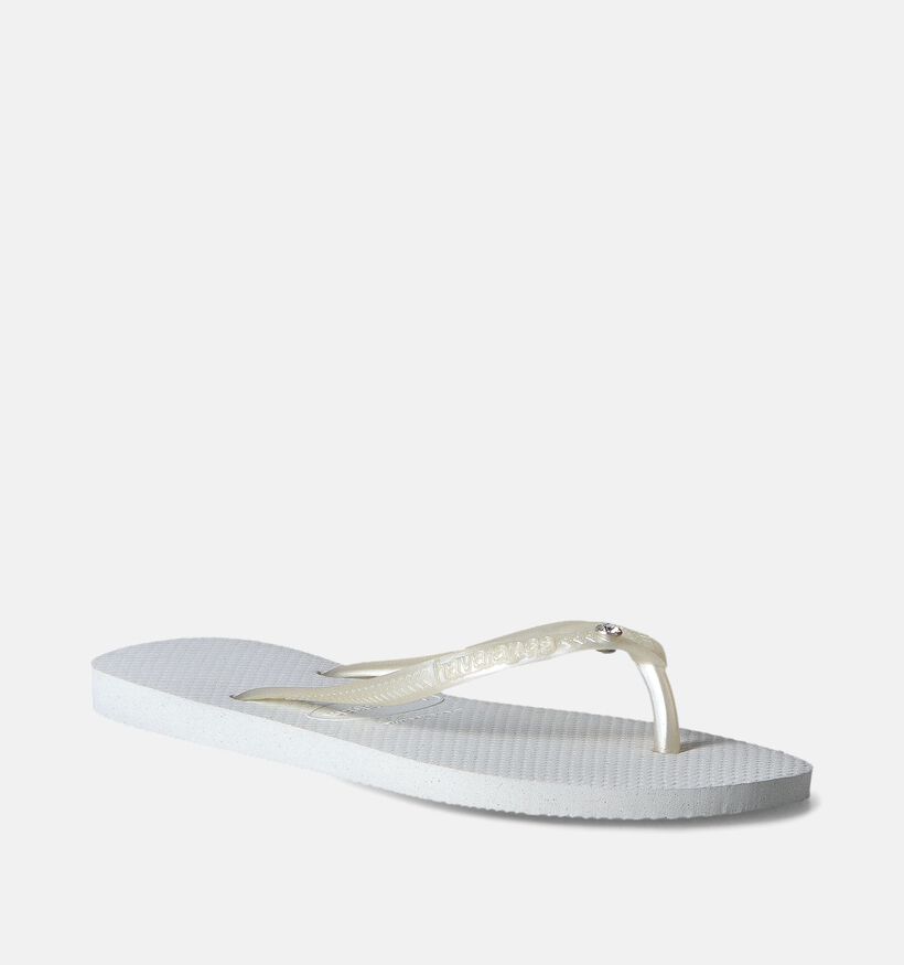 Havaianas Slim Crystal Witte Teenslippers voor dames (357649)
