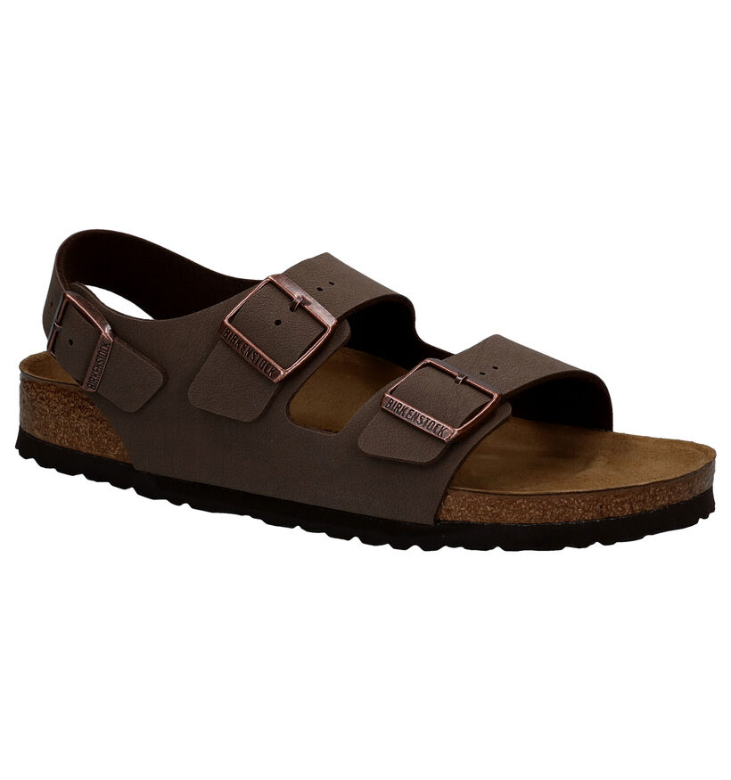 Birkenstock Milano Sandales en Noir en simili cuir (305410)