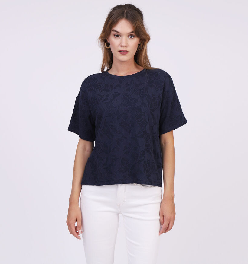 Vila Blomst Blauwe T-shirt (318784)