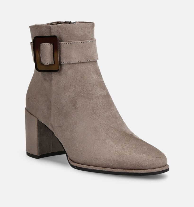 Marco Tozzi Bottines &agrave; talons en Taupe pour femmes (362545)