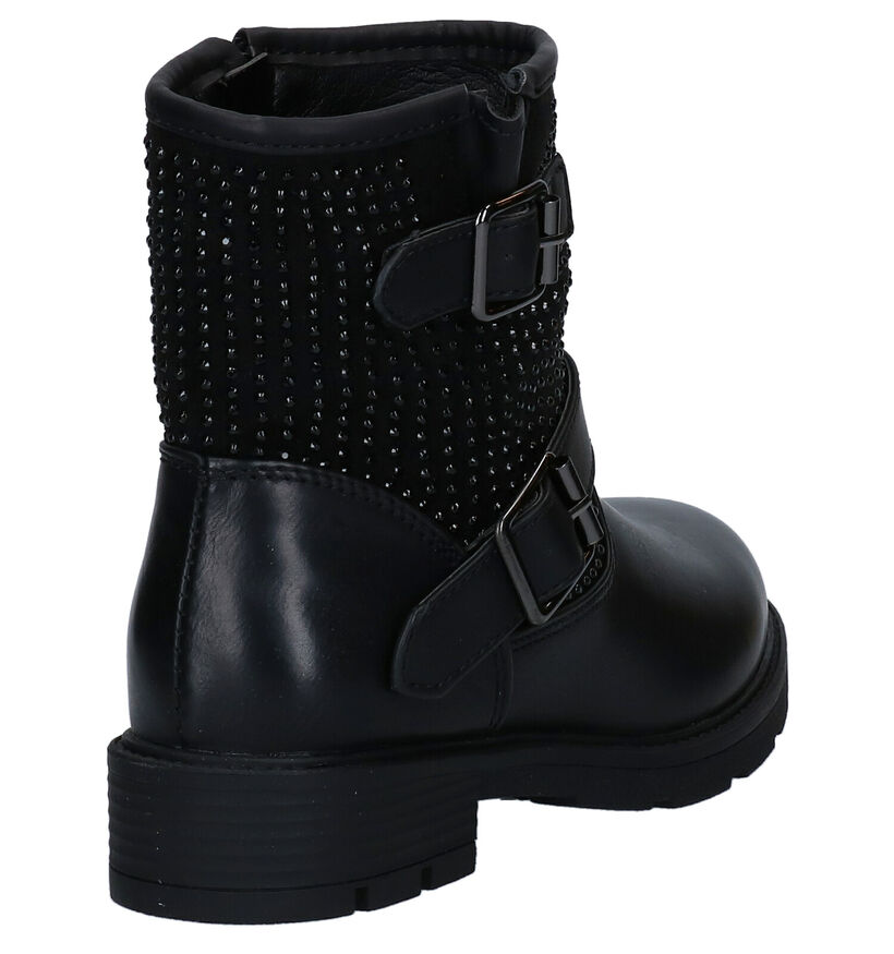 Milo & Mila Bottines robustes en Noir en simili cuir (282866)