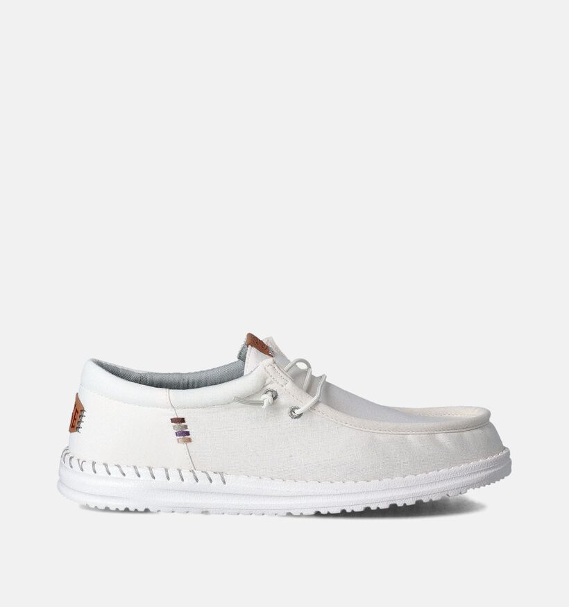 HEYDUDE Wally Funk Nylon Craft Mocassins en Blanc pour hommes (365958) - pour semelles orthopédiques