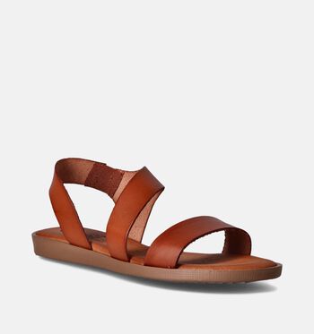 Hee Sandalen Zwart/Goud/Cognac