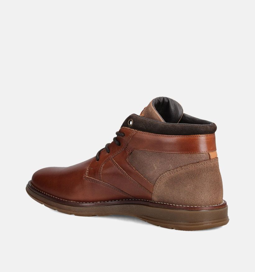 Bufflox Florence Cognac Veterschoenen voor heren (362669) - geschikt voor steunzolen