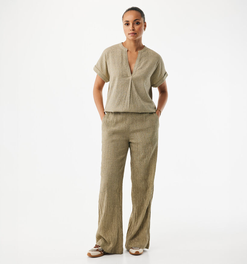 Mexx Crinkle Gouden Blouse voor dames (368533)