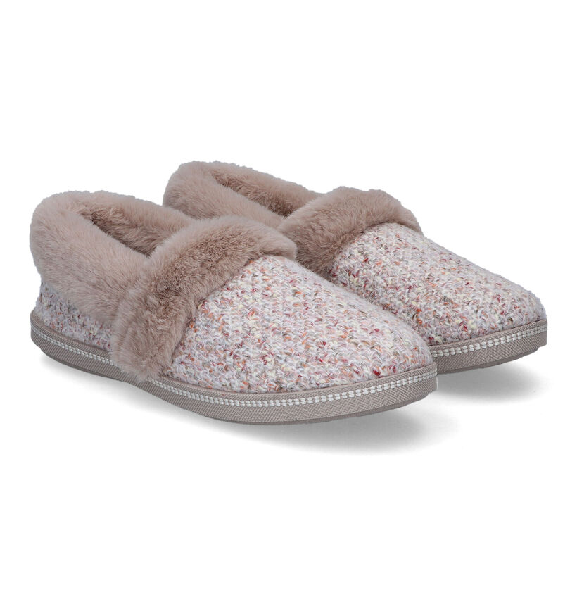 Skechers Cozy Campfire Pantoufles en Beige en textile (312790)