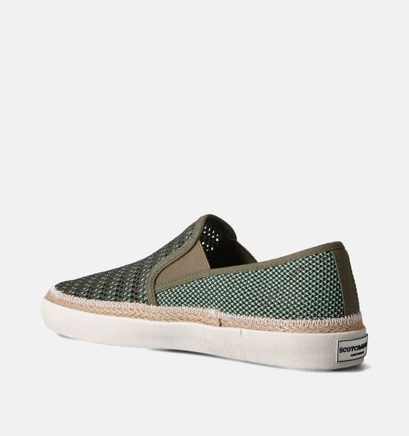 Scotch & Soda Espadrilles en Vert kaki pour hommes (353337)