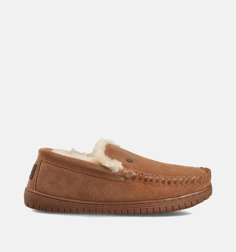 Grizzly Gesloten pantoffels Cognac voor heren (363336)