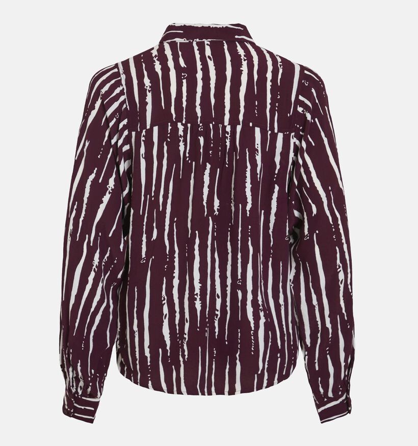 Vila Kirse Fig Blouse en Bordeaux/Blanc Vila Kirse Fig Blouse en Bordeaux/Blanc pour femmes (364097)