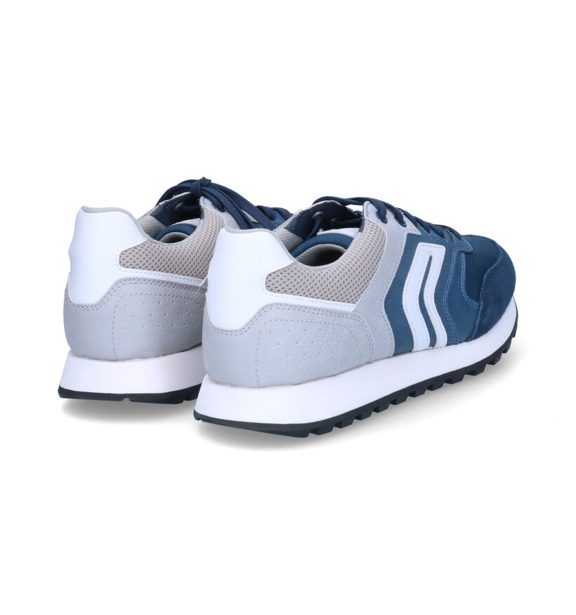 Geox Ponente Blauwe Veterschoenen in kunstleer (312148)