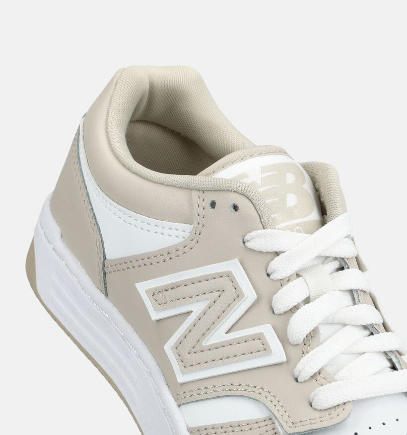New Balance 480 Baskets basses en Beige pour filles, gar&ccedil;ons (377312) - pour semelles orthop&eacute;diques