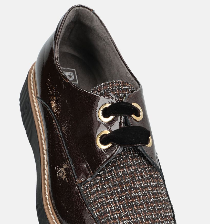 Pitillos Donkerbruine Veterschoenen voor dames (379730) - geschikt voor steunzolen