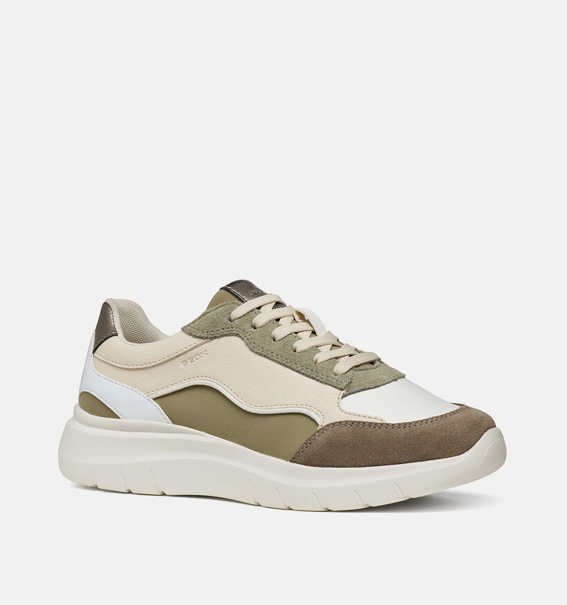 Geox Plummery Groene Sneakers voor dames (378085) - geschikt voor steunzolen