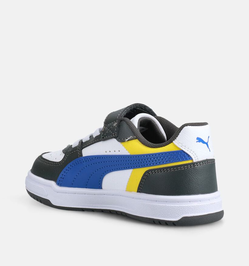 Puma Caven III Block Baskets en Gris/Blanc pour gar&ccedil;ons, filles (366656) - pour semelles orthop&eacute;diques