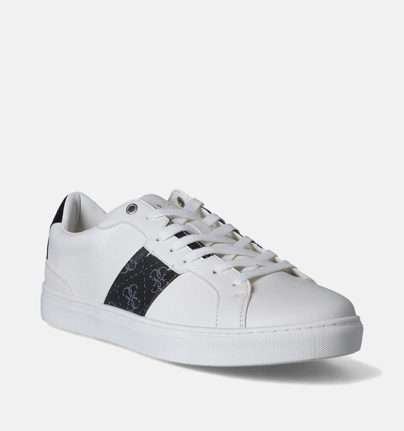 Guess Todi Witte Veterschoenen voor heren (350441) - geschikt voor steunzolen