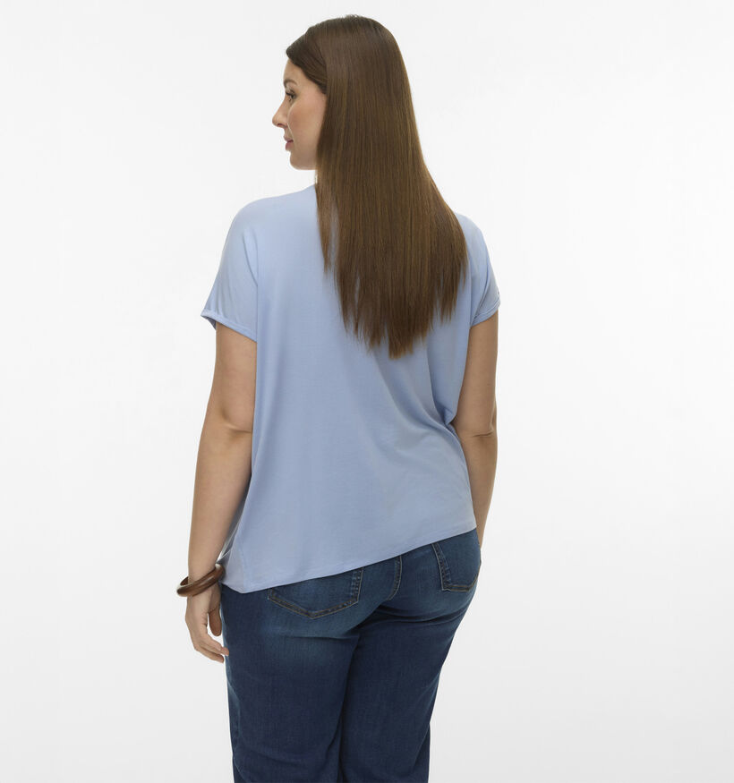 Vero Moda Curve Maya Plain Lichtblauwe T-shirt voor dames (369319)