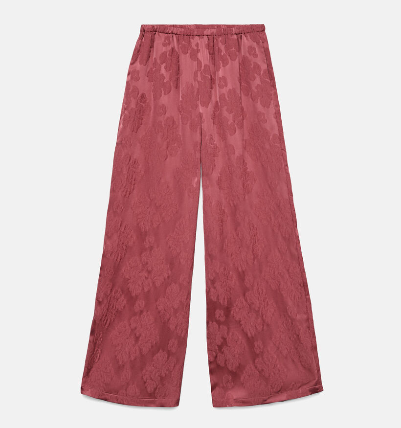 Vero Moda Tiara Jacquard Donkerroze Broek voor dames (367150)