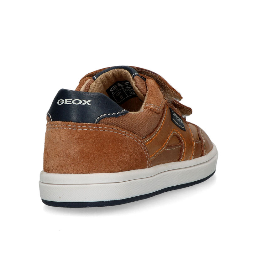 Geox Trottola Cognac Velcroschoenen in stof (320610)