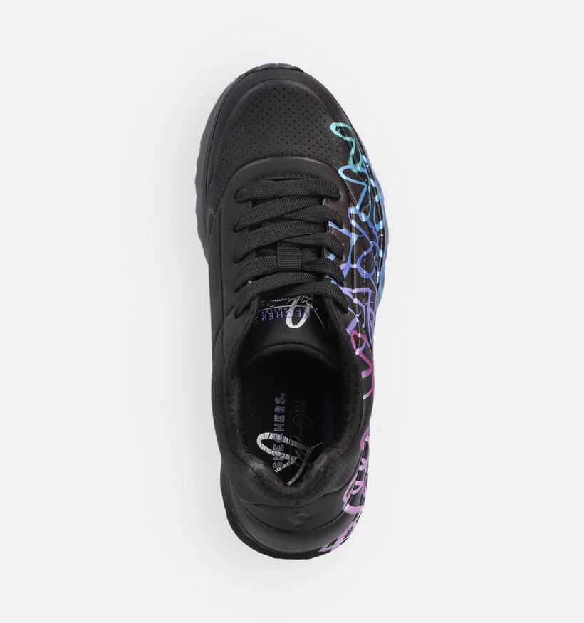 Skechers Uno Lite Metallic Joy Zwarte Sneakers voor meisjes (376836)