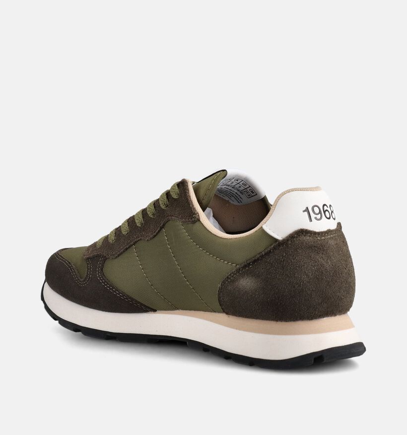 Sun68 Tom Solid Kakigroene Sneakers voor heren (368797) - geschikt voor steunzolen