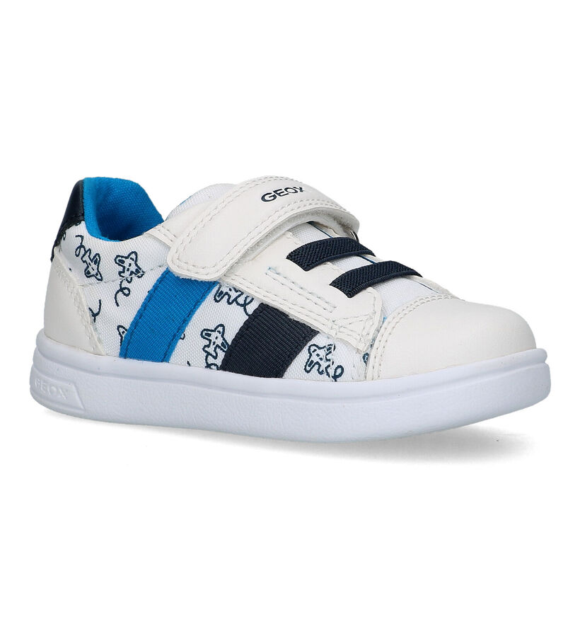 Geox Djrock Witte Sneakers voor jongens (320659) - geschikt voor steunzolen