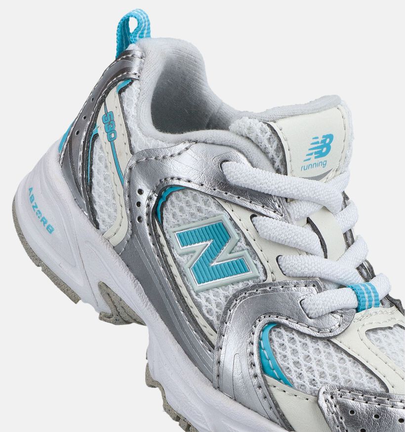 New Balance 530 Zilveren/Blauwe Sneakers voor meisjes (375213) - geschikt voor steunzolen