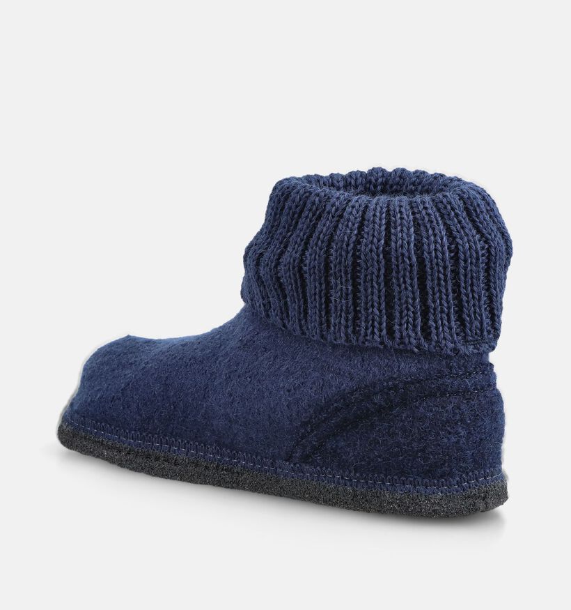 Bergstein Cozy Pantoufles en Bleu fonc&eacute; pour gar&ccedil;ons (381296)