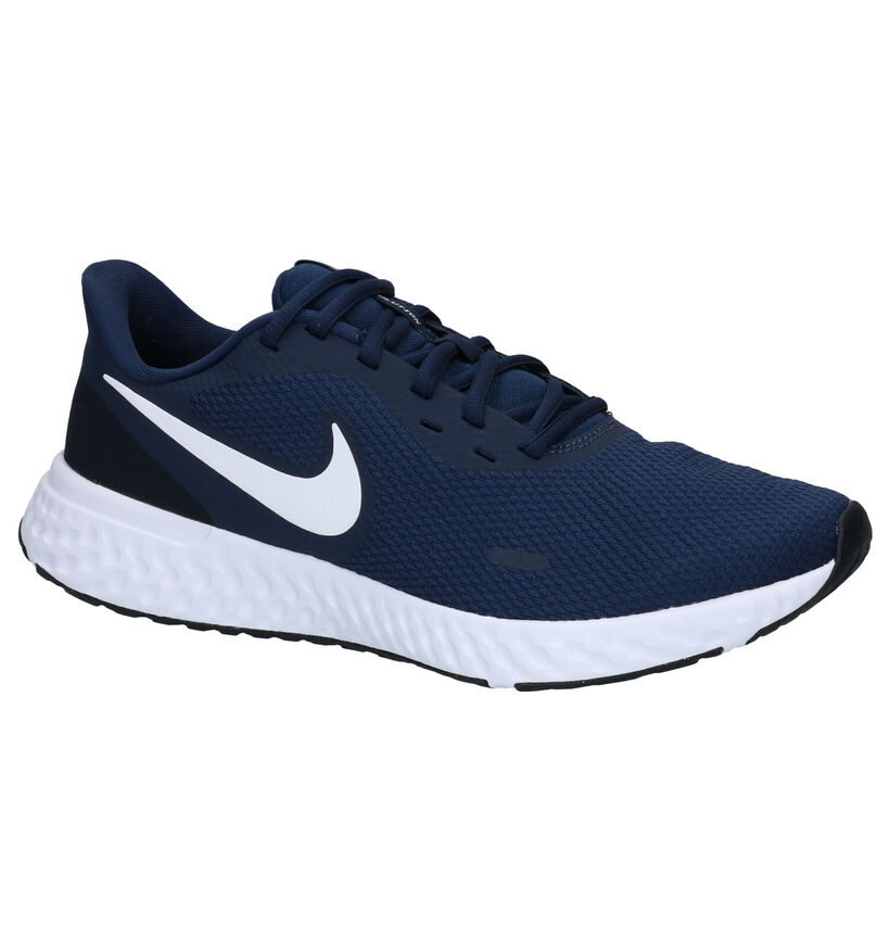 Nike Revolution 5 Baskets en Bleu en textile (290990)