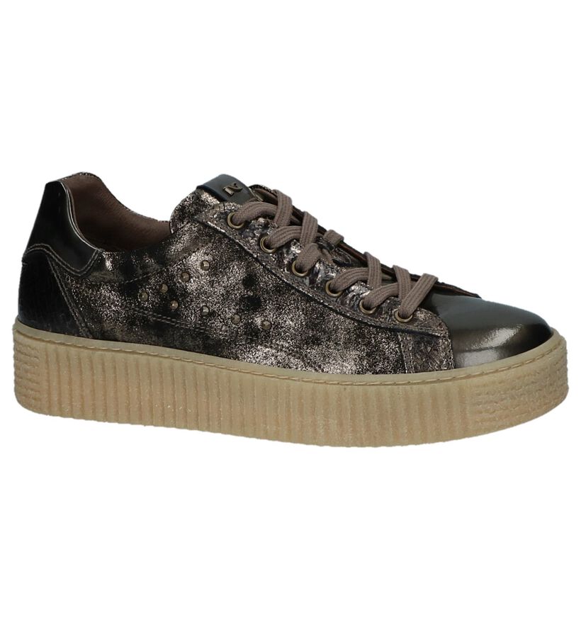 Bronzen Creeper Sneakers NeroGiardini in lakleer (226549)