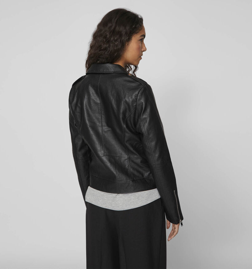 Vila Vicara Coated Jacket Manteaux courts en Noir pour femmes (361367)