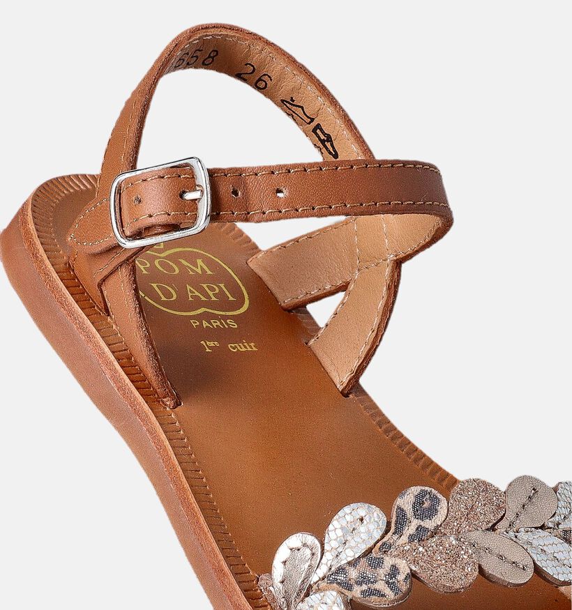 Pom d'Api Plagette Ferns Cognac Sandalen voor meisjes (354606)