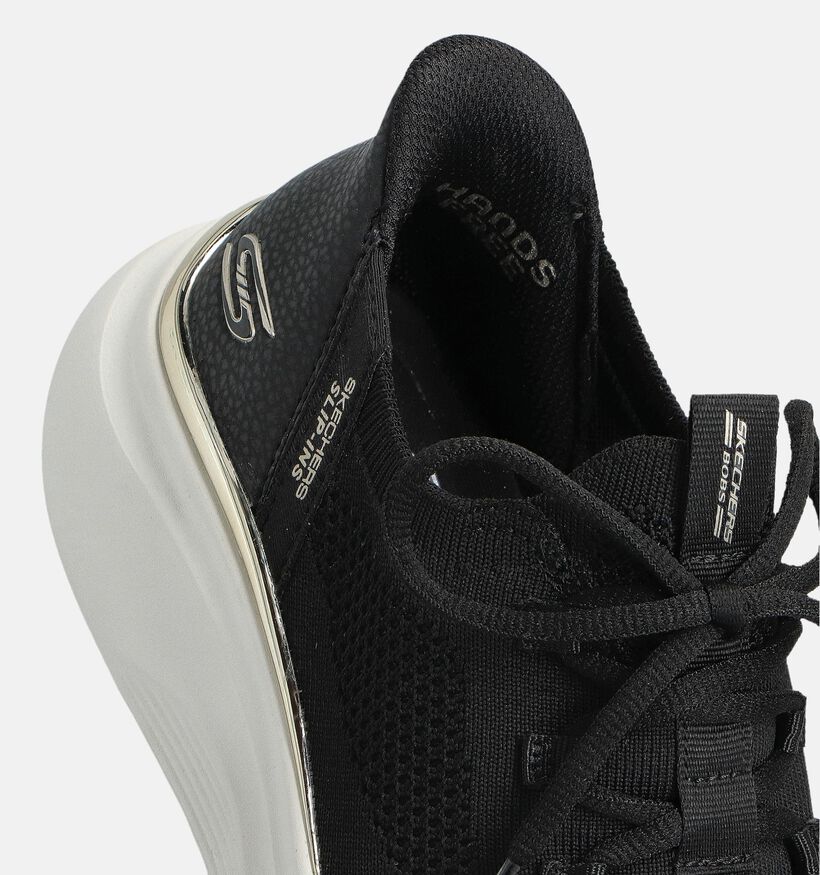 Skechers Bobs Baskets sportives en Noir pour femmes (359702) - pour semelles orthop&eacute;diques