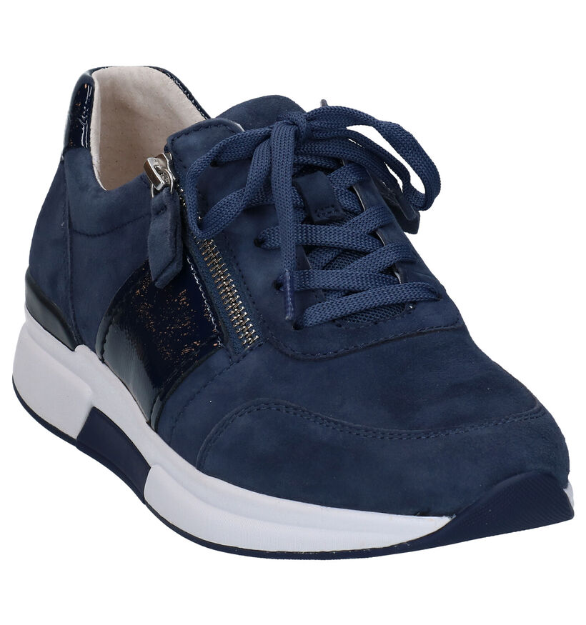 Gabor Rollingsoft Blauwe Veterschoenen in nubuck (287758)